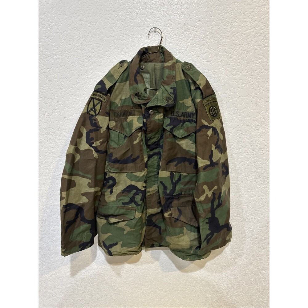 US Army Military Cold Weather Woodland Camo M65 Field Jacket Small/regular